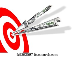 target & 100 dollars banknotes target & 100 dollars banknotes