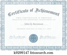 Vector Blue Certificate of Achievement Vector Blue Certificate of Achievement