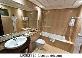 Interior of modern apartment - bathroom Interior of modern apartment - bathroom
