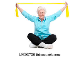 senior woman at gym senior woman at gym