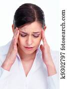 Woman having headache. Stress. Woman having headache. Stress.
