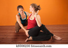 Yoga Coach With Student Yoga Coach With Student