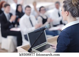 ビジネス　女, 寄付, プレゼンテーション