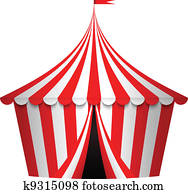 Vector illustration of circus tent Vector illustration of circus tent