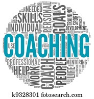 Coaching concept in tag cloud