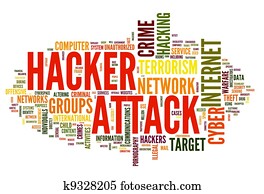 Hacker attack in word tag cloud Hacker attack in word tag cloud