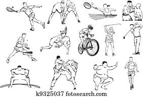 sports icons - individual sports icons - individual