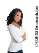 afrikanische amerikanische frau, lächeln