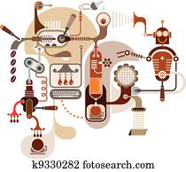 Coffee Factory - vector illustratio Coffee Factory - vector illustratio