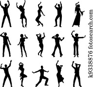 dancing people silhouettes dancing people silhouettes