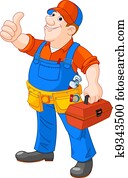 Cartoon serviceman Cartoon serviceman