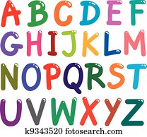 Colorful Capital Letters Alphabet Colorful Capital Letters Alphabet