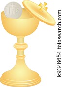communion cup and host communion cup and host