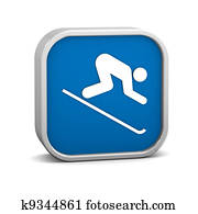 Downhill skiing sign Downhill skiing sign