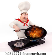 smiling Chef is cooking smiling Chef is cooking