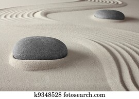 spiritual spa rock sand zen garden
