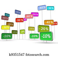 ３ｄ, プレート, ∥で∥, 割引, 上に, a, 白い背景, 隔離された