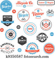unterschiedliche, fahrrad, etiketten, und, embleme unterschiedliche, fahrrad, etiketten, und, embleme