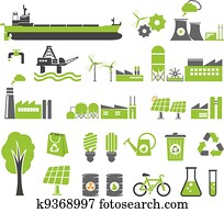 Green energy symbols Green energy symbols