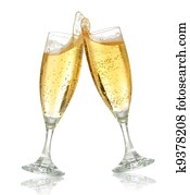 feier, toast, mit, champagner feier, toast, mit, champagner