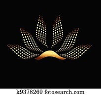 gold, lotos, firma, logo gold, lotos, firma, logo