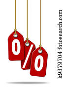 Percent Price Tags Sale