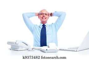 Relaxing Accountant businessman.