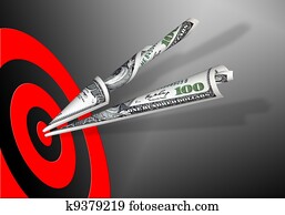 target & 100 dollars banknotes target & 100 dollars banknotes