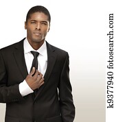 Young business man in suit