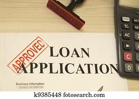 Approved the loan application, approved seal was shot