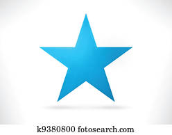Blue abstract star shape