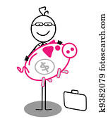 businessman and piggy bank businessman and piggy bank