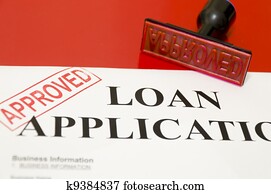 corner of the stamp printed on complete loan applications was approved