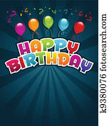 Happy birthday greeting card Happy birthday greeting card