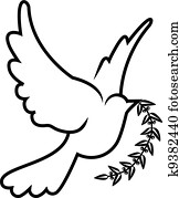 vector symbol of dove olive branch vector symbol of dove olive branch
