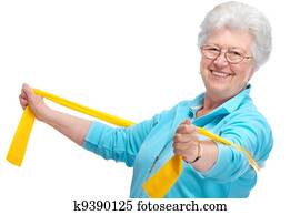 senior woman at gym senior woman at gym