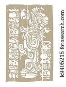 Mayan Vision Serpent and Glyphs Mayan Vision Serpent and Glyphs