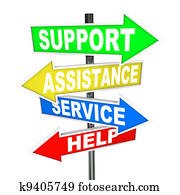 Service Assistance Support Help Arrow Signs Point to Solution Service Assistance Support Help Arrow Signs Point to Solution