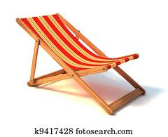 beach chair isolated