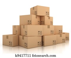 cardboard boxes