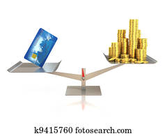 credit card and golden coins credit card and golden coins