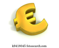 doré, euro symbole