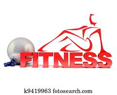 fitness, 3d, concept