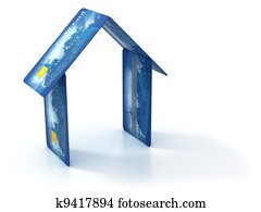 house made of credit cards house made of credit cards