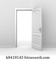 open door over white open door over white
