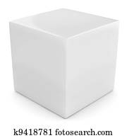 white 3d cube isolated white 3d cube isolated