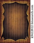 Wooden frame illustration Wooden frame illustration