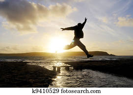 περίγραμμα, άντραs, jumping.