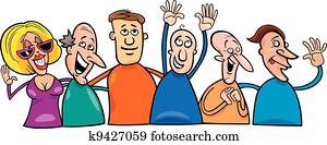 Group of happy people