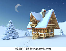 winter or Christmas scene winter or Christmas scene